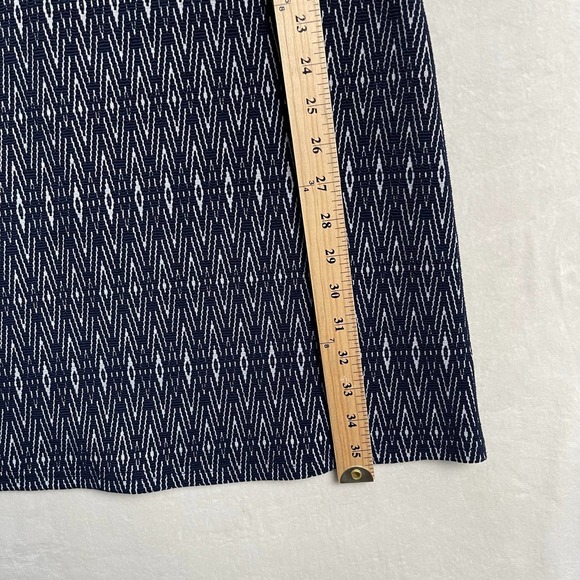 Anthropologie Aryeh Stretch Black Sheath Dress Geometric Pattern ¾ Sleeve Medium - Picture 8 of 14